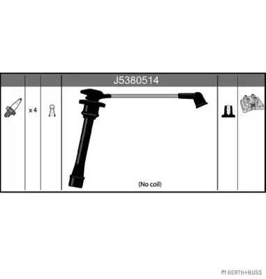 Ккомплект проводов зажигания J5380514 H B JAKOPARTS NIPPARTS