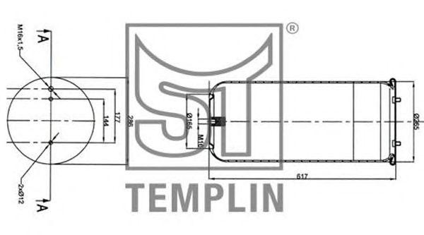 Кожух пневматической рессоры 040606106251 TEMPLIN