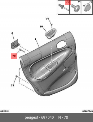 Заклепка распорная 6970 40 CITROEN PEUGEOT