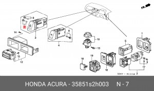 Лампа 35851S2H003 HONDA