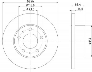 Тормозной диск MDC1439 MINTEX