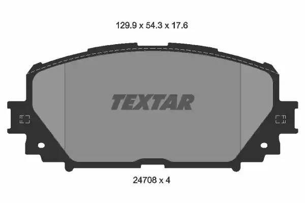 Комплект тормозных колодок, диско 2470801 TEXTAR