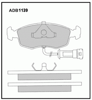 Колодки тормозные дисковые ADB1139 ALLIED NIPPON