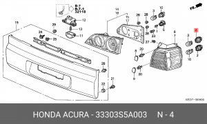 Патрон лампы 33303S5A003 HONDA