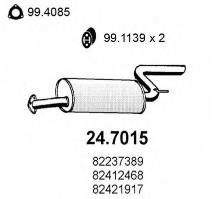 Глушитель выхлопных газов конечный 247015 ASSO