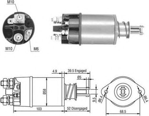 Тяговое реле, стартер 940113050411 MAGNETI MARELLI