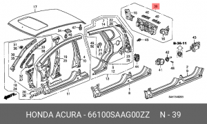 Деталь 66100SAAG00ZZ HONDA