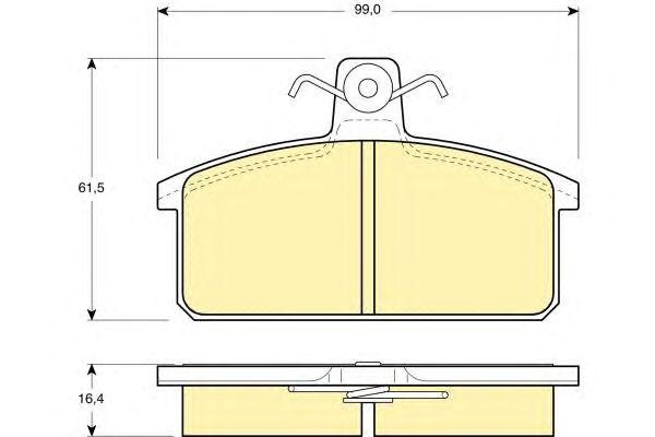 Комплект тормозных колодок, диско 6106571 GIRLING
