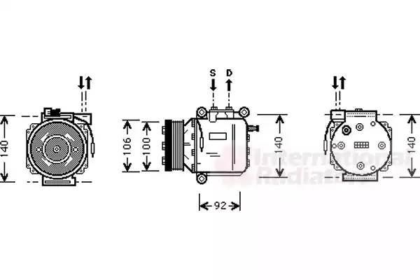 Компрессор, кондиционер 4700K053 VAN WEZEL