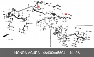 Тормозной шланг 46430SA5604 HONDA