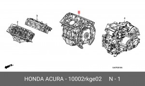 Блок цилиндров 10002RKGE02 HONDA