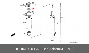 Опора амортизационной стойки 51923SB2004 HONDA