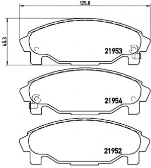 Комплект тормозных колодок, диско P 16 007 BREMBO