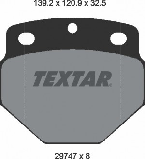 Комплект тормозных колодок, диско 2974703 TEXTAR