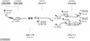 Глушитель выхлопных газов конечный 279693 BOSAL