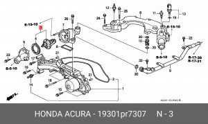 Термостат, охлаждающая жидкость 19301PR7307 HONDA