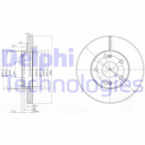 Тормозной диск BG2695 DELPHI