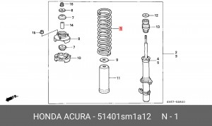 Пружина ходовой части 51401SM1A12 HONDA
