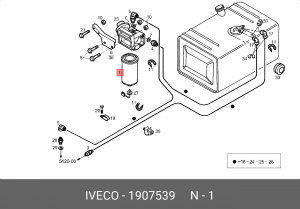 Топливный фильтр 1907539 IVECO
