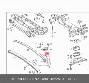 Сайлентблок - втулка рессоры A 901 322 25 19 MERCEDES BENZ
