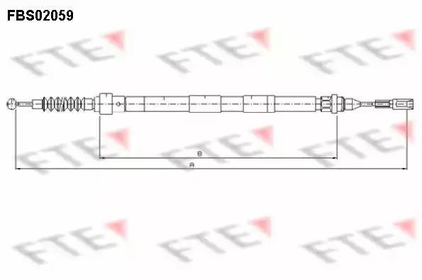 Трос, стояночная тормозная система FBS02059 FTE
