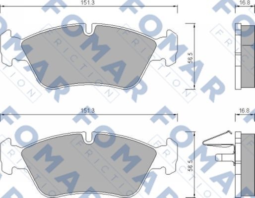 Колодки тормозные дисковые 51672581 ROULUNDS BRAKING