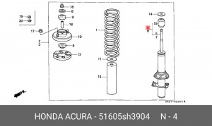 Амортизатор 51605SH3904 HONDA
