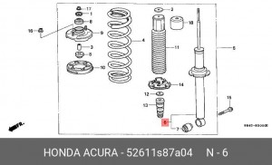 Амортизатор 52611S87A04 HONDA