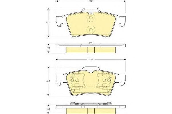 Комплект тормозных колодок, диско 6114692 GIRLING
