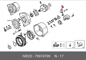 Конденсатор, система зажигания 79074709 IVECO