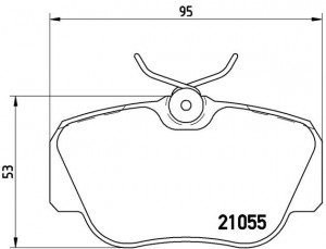 Комплект тормозных колодок, диско P50011 BREMBO