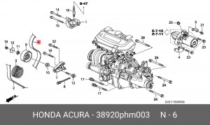 Поликлиновой ремень 38920-PHM-003 HONDA
