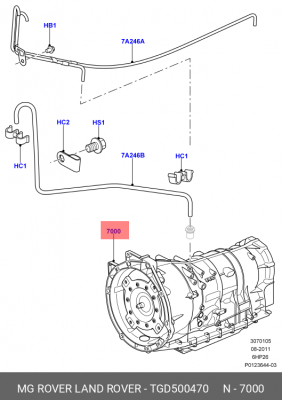 Автоматическая коробка передач TGD500470 LAND ROVER