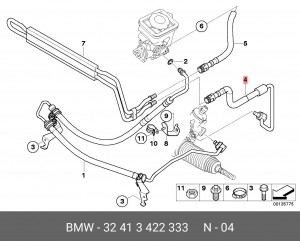 Шланг ГУР 32 41 3 422 333 BMW