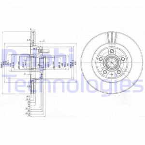 Тормозной диск BG2342 DELPHI