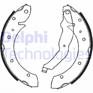 Комплект тормозных колодок, диско LP571 DELPHI