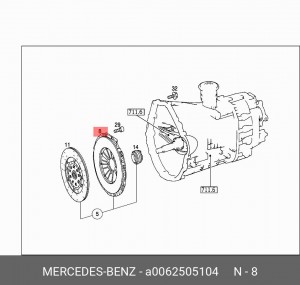 Корзина сцепления A0062505104 MERCEDES BENZ