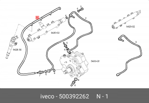 Шланг, утечка топлива 500392262 IVECO
