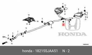 Резинка крепления глушителя 18215SJAA51 HONDA