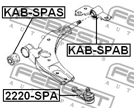 Сайлентблок KAB-SPAB FEBEST