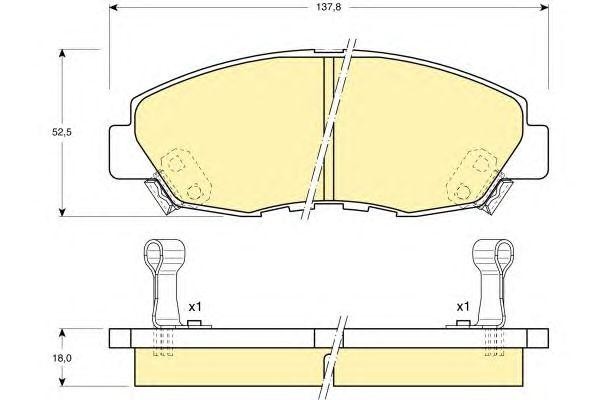 Комплект тормозных колодок, диско 6108949 GIRLING