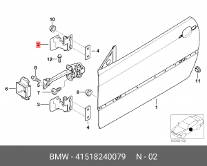 Петля - шарнир открывания двери 41 51 8 240 079 BMW