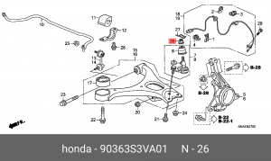 Гайка 90363S3VA01 HONDA