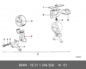 Кронштейн, выпускной трубопровода 18 21 1 246 568 BMW
