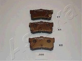Комплект тормозных колодок, диско 51-05-598 ASHIKA