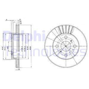 Тормозной диск BG3519 DELPHI