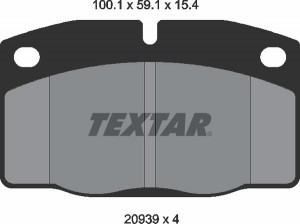 Комплект тормозных колодок, диско 2093903 TEXTAR
