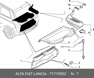 Хомут пластиковый 71719952 ALFA FIAT LANCIA