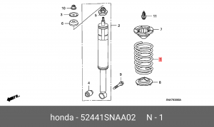 Пружина подвески 52441SNAA02 HONDA