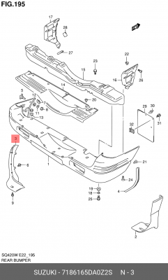 Деталь 71861-65DA0-Z2S SUZUKI